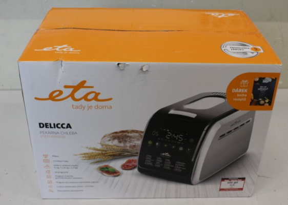 SALE OUT. ETA | Bread maker | Delicca II ETA714990030 | Power 850 W | Number of programs 12 | Display Yes | Black / Stainless steel | DAMAGED PACKAGING