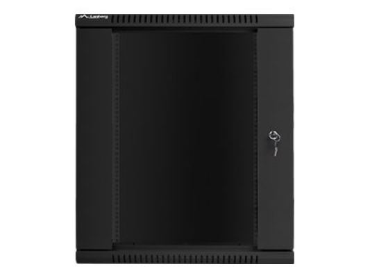 Lanberg | Rack cabinet 19" wall-mount 15U / 600x600 (flat pack) with glass door | WF01-6615-10B | Black