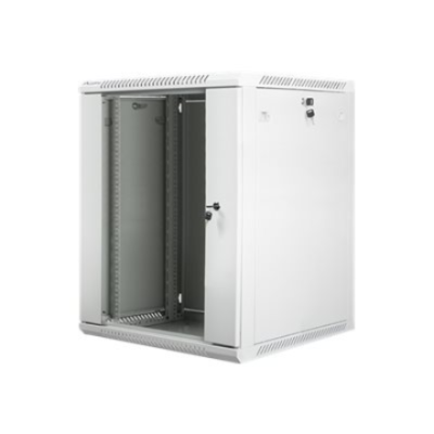 Lanberg | Rack cabinet 19" wall-mount 15U / 600x600 (flat pack) with glass door | WF01-6615-10S | Grey