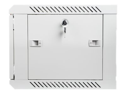 Lanberg | Rack cabinet 19" wall-mount 6U / 600x450 (flat pack) with glass door | WF01-6406-10S | Grey