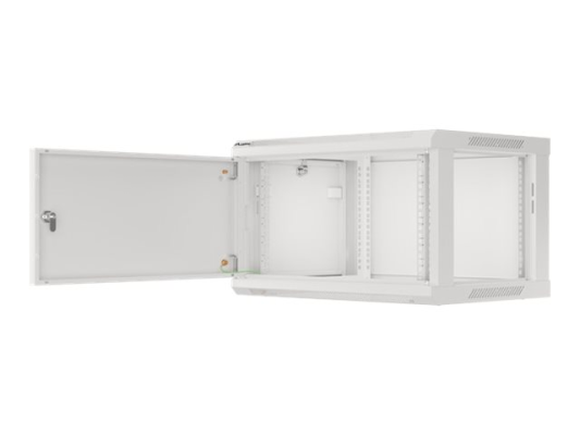 Lanberg | Rack cabinet 19" wall-mount 6U / 600x450 for self-assembly with metal door (flat pack) | WF01-6406-00S | Grey