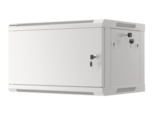 Lanberg | Rack cabinet 19" wall-mount 6U / 600x450 for self-assembly with metal door (flat pack) | WF01-6406-00S | Grey