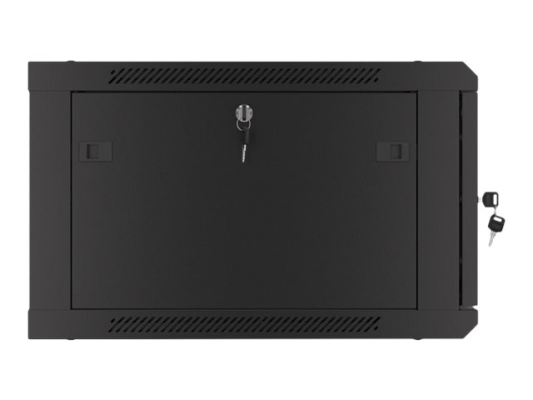 Lanberg | Rack cabinet 19" wall-mount 6U / 600x600 for self-assembly with metal door (flat pack) | WF01-6606-00B | Black