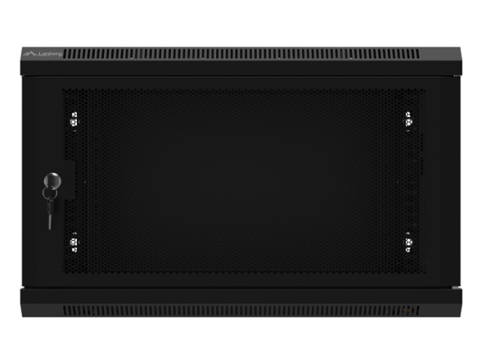 Lanberg | Rack cabinet 19" wall-mount 6U / 600x450 with perforated door (flat pack) | WF01-6406-23B | Black