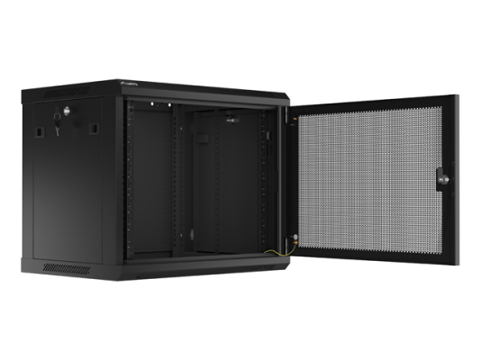 Lanberg | Rack cabinet 19" wall-mount 9U / 600x450 with perforated door (flat pack) | WF01-6409-23B | Black