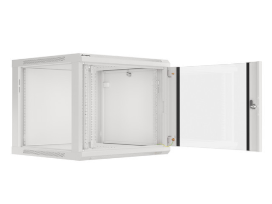 Lanberg | Rack cabinet 19" wall-mount 9U / 600x600 (flat pack) with glass door | WF01-6609-10S | Grey