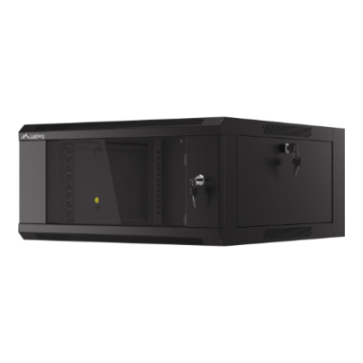 Lanberg | Rack cabinet 19" wall-mounted 4U 600 fast assembly (flat pack) | WFFA-5604-10B | Black