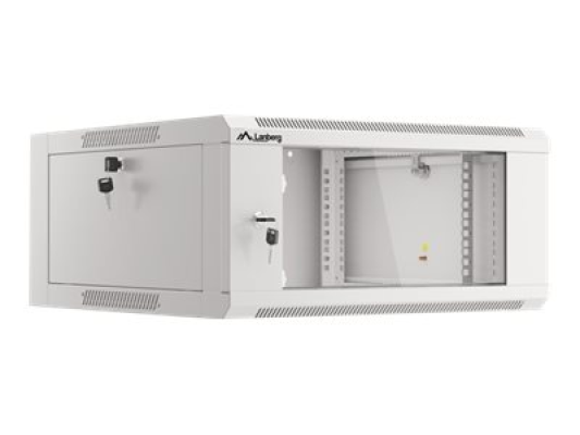 Lanberg | Rack cabinet 19" wall-mounted 4U 600 fast assembly (flat pack) | WFFA-5604-10S | Grey