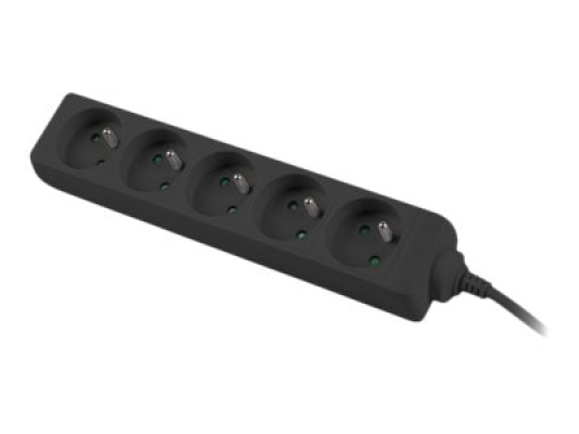 Power strip outlets for UPS system, 1m | PS0-05E-0100-IEC-BK | Sockets quantity 5