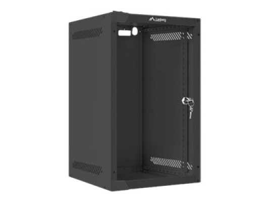Lanberg | Rack cabinet 10" wall-mount 9U / 280x310 (flat pack) with glass door | WF10-2309-10B | Black