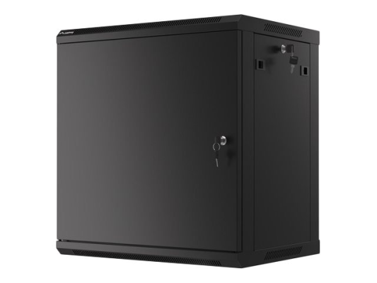 Lanberg | Rack cabinet 19" wall-mount 12U / 600x450 for self-assembly with metal door (flat pack) | WF01-6412-00B | Black