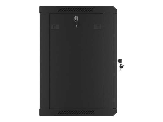 Lanberg | Rack cabinet 19" wall-mount 12U / 600x450 for self-assembly with metal door (flat pack) | WF01-6412-00B | Black