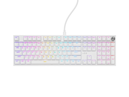Genesis Thor 404 | Mechanical Gaming Keyboard | Wired | US | White | USB | Outemu Peach Silent