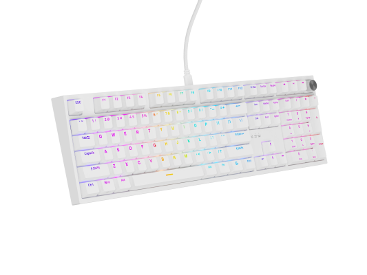 Genesis Thor 404 | Mechanical Gaming Keyboard | Wired | US | White | USB | Outemu Peach Silent