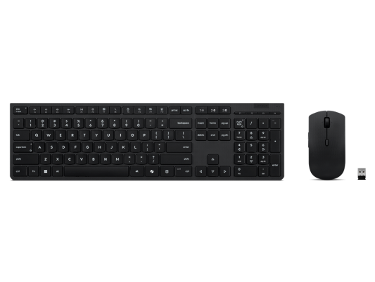 Lenovo Professional Wireless Rechargeable Combo Keyboard and Mouse | Keyboard and Mouse Set | Wireless | Mouse included | Russian / Cyrillic | Bluetooth | Grey