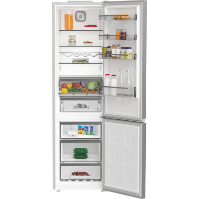 Whirlpool Refrigerator | WHK 26402 XP4E | Energy efficiency class E | Free standing | Combi | Height 203.5 cm | No Frost system | Fridge net capacity 249 L | Freezer net capacity 106 L | Display | 37 dB | Silver