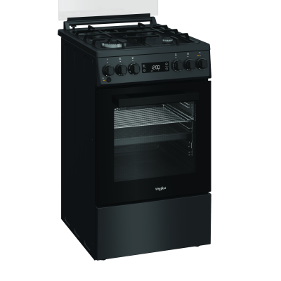 Whirlpool Cooker | W5G8LMSWTA | Hob type Gas | Oven type Electric | Anthracite | Width 50 cm | Depth 60 cm | 60 L