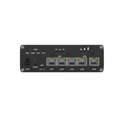 Teltonika Industrial 5G Router with Wi-Fi 6 | RUTC5020 | 802.11ax | 10 / 100 / 1000 Mbit / s | Ethernet LAN (RJ-45) ports 5 | Mesh Support No | MU-MiMO Yes | 5G