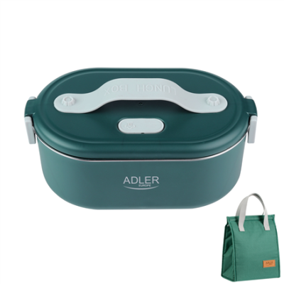 Adler | Electric lunch box with thermal bag | AD 4522 | 0.8 L | Plastic / Stainless steel | Green | Lid included
