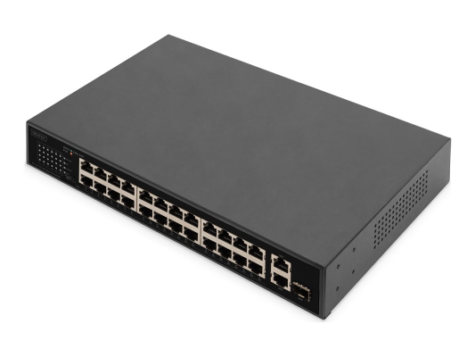 Digitus | 24 Port Fast Ethernet PoE Switch | DN-95356 | Unmanaged | Rackmountable | 10 / 100 Mbps (RJ-45) ports quantity 24