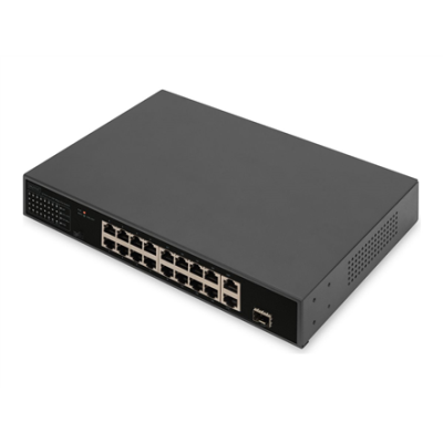 Digitus | 16 Port Fast Ethernet PoE Switch | DN-95355 | Unmanaged | Rackmountable | 10 / 100 Mbps (RJ-45) ports quantity 16 | SFP ports quantity 1
