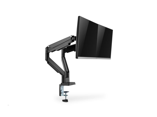 Digitus | Desk Mount | Universal Dual Monitor Mount with Gas Spring and Clamp Mount | Swivel, height adjustment, rotate | Black