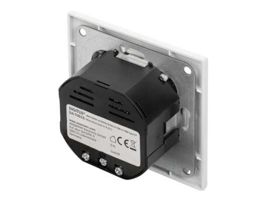 Digitus | Safety Plug for Flush Mounting with 1 x USB Type-C, 1 x USB A