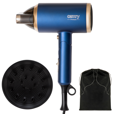 Camry | Hair Dryer | CR 2268 | 1800 W | Number of temperature settings 2 | Ionic function | Diffuser nozzle | Blue / Gold