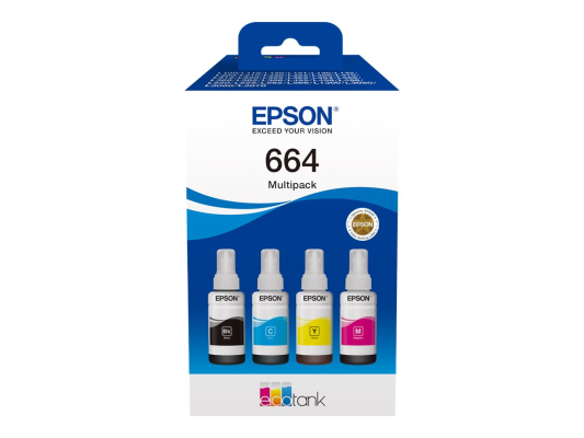 Epson C13T66464A | 664 EcoTank 4-colour multipack | Ink tank | Black, yellow, cyan, magenta