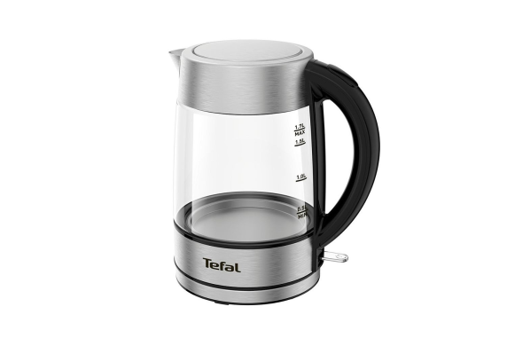 TEFAL | Kettle | KI772D | Electric | 2400 W | 1.7 L | Glass | 360° rotational base | Stainless Steel / Black