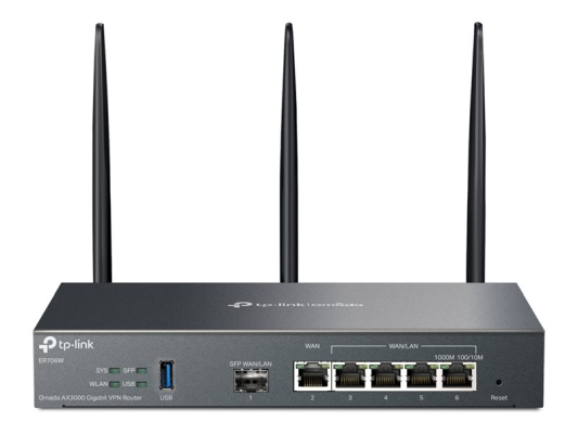 SafeStream Gigabit Multi-WAN VPN Router | ER706W | 802.1q | Ethernet LAN (RJ-45) ports 1× Gigabit SFP WAN Port, 1× Gigabit RJ45 WAN Port, 2x Gigabit RJ45 LAN Ports 2× Gigabit WAN / LAN RJ45 Ports | Mesh Support Yes | MU-MiMO Yes | 3G / 4G via 