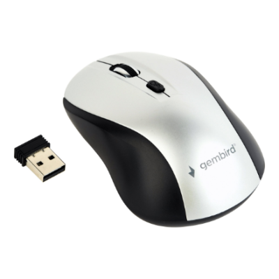 Gembird | Optical Mouse | MUSW-4B-02-BS | Wireless | USB | Black / silver
