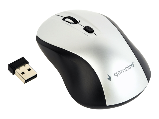 Gembird | Optical Mouse | MUSW-4B-02-BS | Wireless | USB | Black / silver
