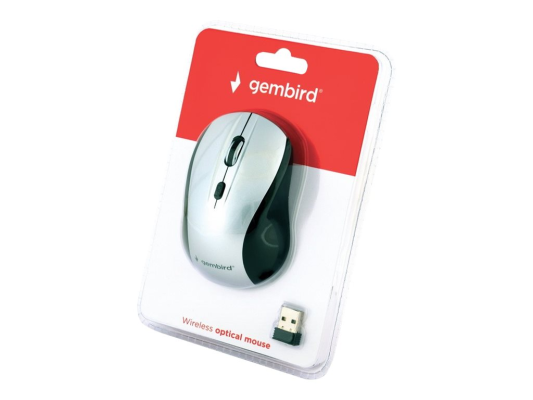 Gembird | Optical Mouse | MUSW-4B-02-BS | Wireless | USB | Black / silver