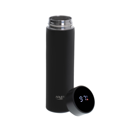 Adler | Thermal Flask | AD 4506bk | Material Stainless steel / Silicone | Black