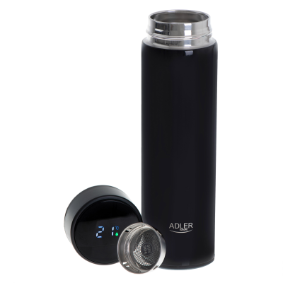 Adler | Thermal Flask | AD 4506bk | Material Stainless steel / Silicone | Black