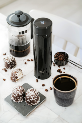 Adler | Thermal Flask | AD 4506bk | Material Stainless steel / Silicone | Black