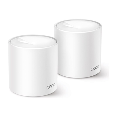 AX1500 Whole Home Mesh Wi-Fi 6 System | Deco X10 (2-pack) | 802.11ax | 10 / 100 / 1000 Mbit / s | Ethernet LAN (RJ-45) ports 1 | Mesh Support Yes | MU-MiMO Yes | No mobile broadband | Antenna type Internal