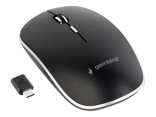 Gembird | Silent Optical Mouse | MUSW-4BSC-01 | Wireless | USB-C | Black