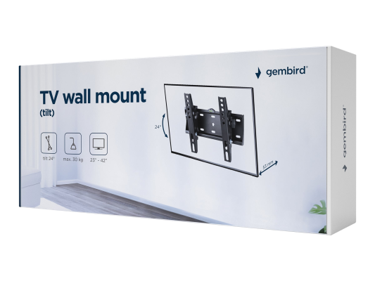Gembird | Wall mount | WM-42T-02 | Tilt | 23-42 " | Black