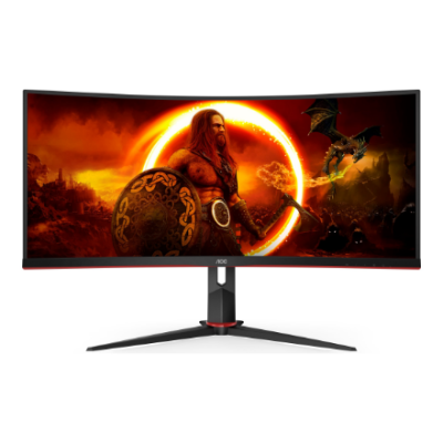 AOC | Gaming Monitor | CU34G2XP / BK | 34 " | VA | 21:9 | 180 Hz | 1 ms | 3440 x 1440 pixels | HDMI ports quantity 2 | Black