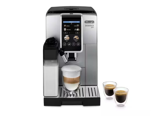 Delonghi | Coffee Maker | Dinamica Plus ECAM380.85.SB | Pump pressure 15 bar | Built-in milk frother | Automatic | 1450 W | Stainless Steel / Black