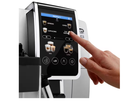 Delonghi | Coffee Maker | Dinamica Plus ECAM380.85.SB | Pump pressure 15 bar | Built-in milk frother | Automatic | 1450 W | Stainless Steel / Black