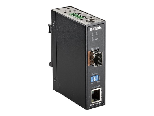 D-Link | Industrial Media Converter | DIS-M100G-SW | 10 / 100 / 1000Base-T | SFP