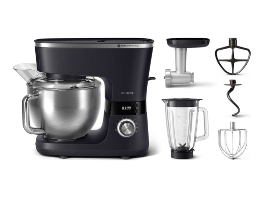 Philips Kitchen Machine with Mix | HR7962 / 21 7000 Series | 1000 W | Number of speeds 8 | Bowl capacity 5.5 L | Black