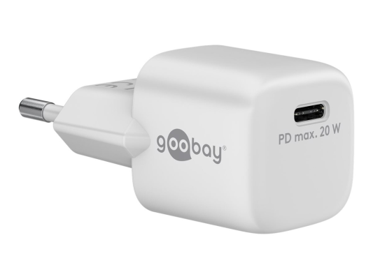 Goobay | USB-C PD GaN Fast Charger Nano (20 W), White