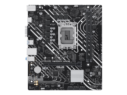 Asus | Processor family Intel H610 | Processor socket LGA1700 Socket | 2 DIMM slots - DDR5, non-ECC, unbuffered | Supported hard disk drive interfaces SATA-600, 1 x M.2 | Number of SATA connectors 4