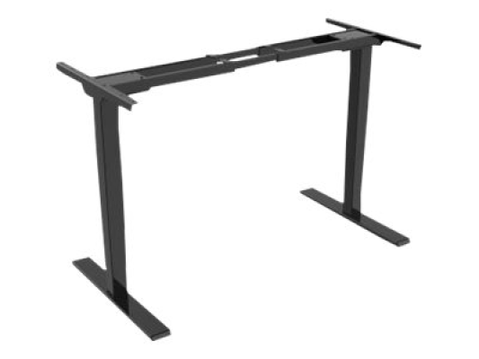 Electrically Height-Adjustable Table Frame, dual motor, 3 levels | 62-127 cm | Black