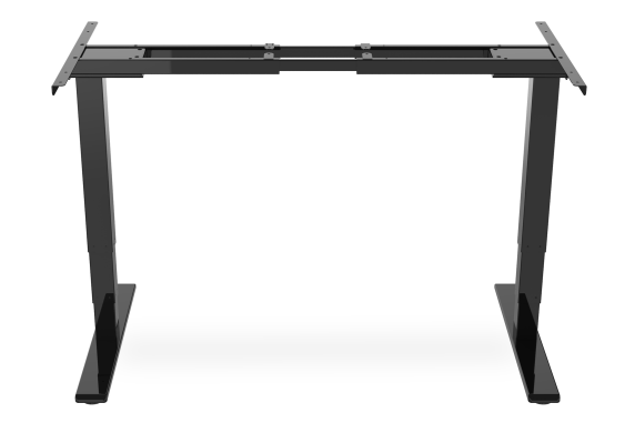 Electrically Height-Adjustable Table Frame, dual motor, 3 levels | 62-127 cm | Black