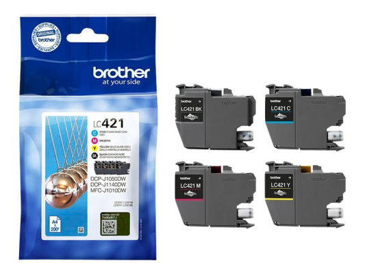 Brother LC421VALDR | Ink Cartridges | Black, cyan, magenta, yellow